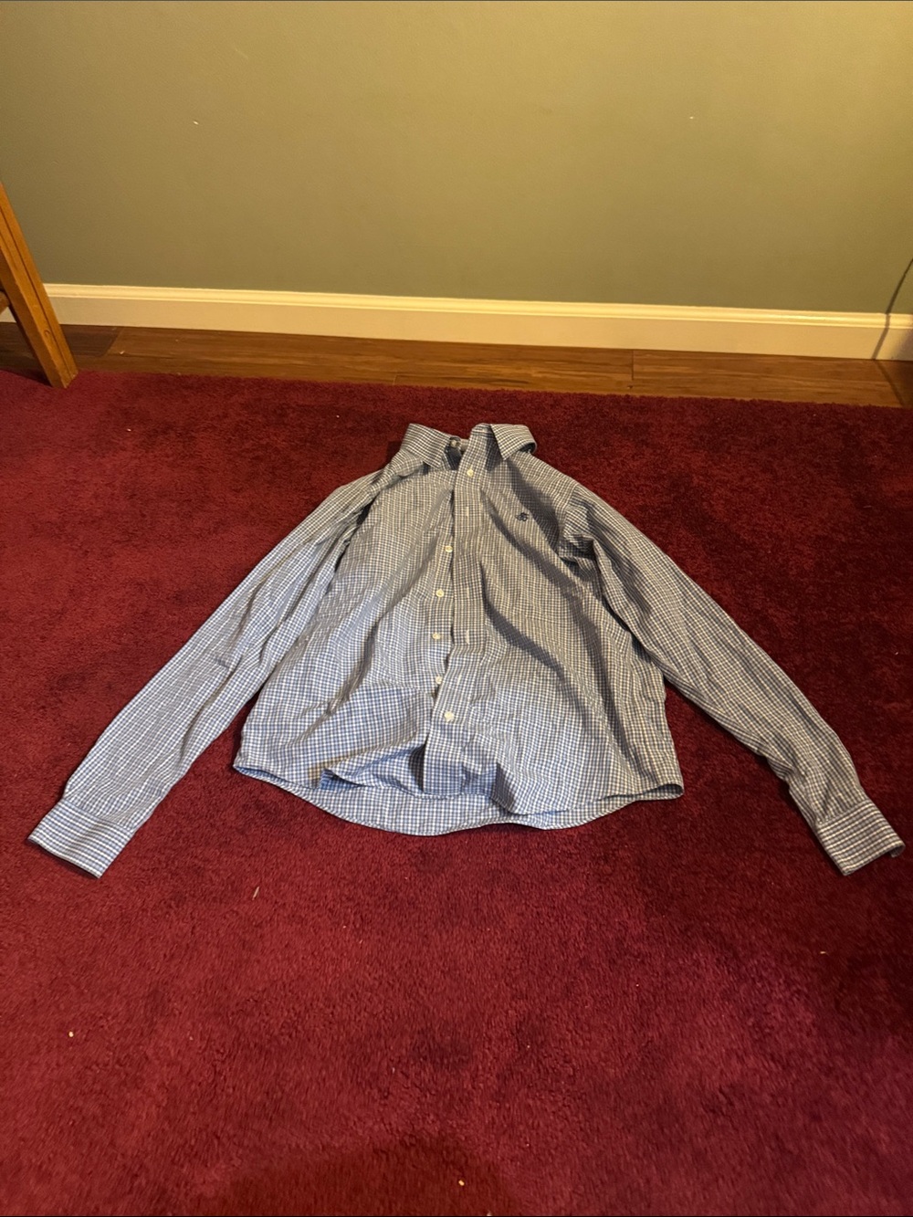 Brooks Brothers Light Blue Check Button-Down Dress Shirt